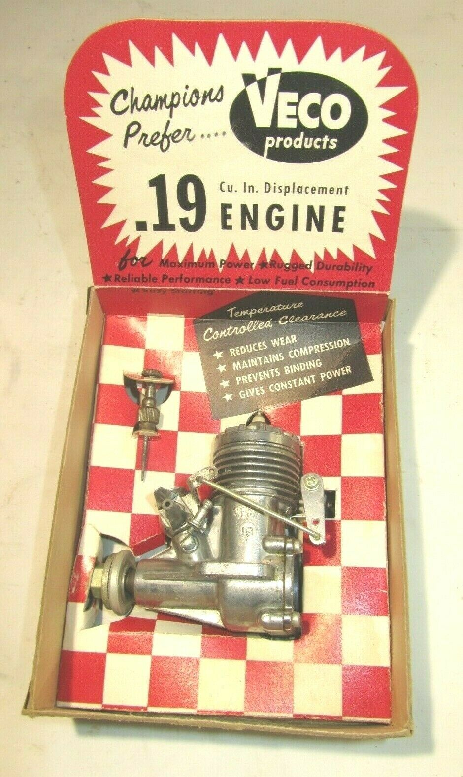 Vintage Nos Veco 19 R/c Model Airplane Engine