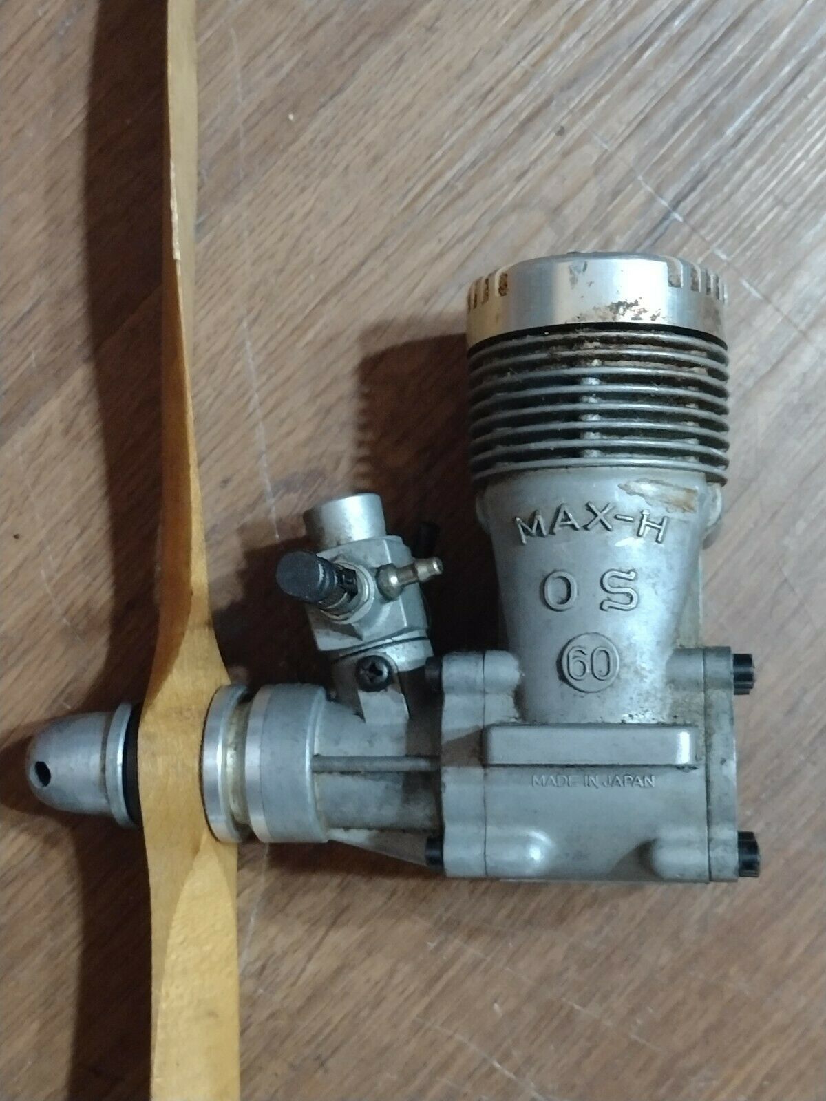Os Max-h Os 60 Nitro Vintage Rc Airplane Engine Motor Used Good Compression Part