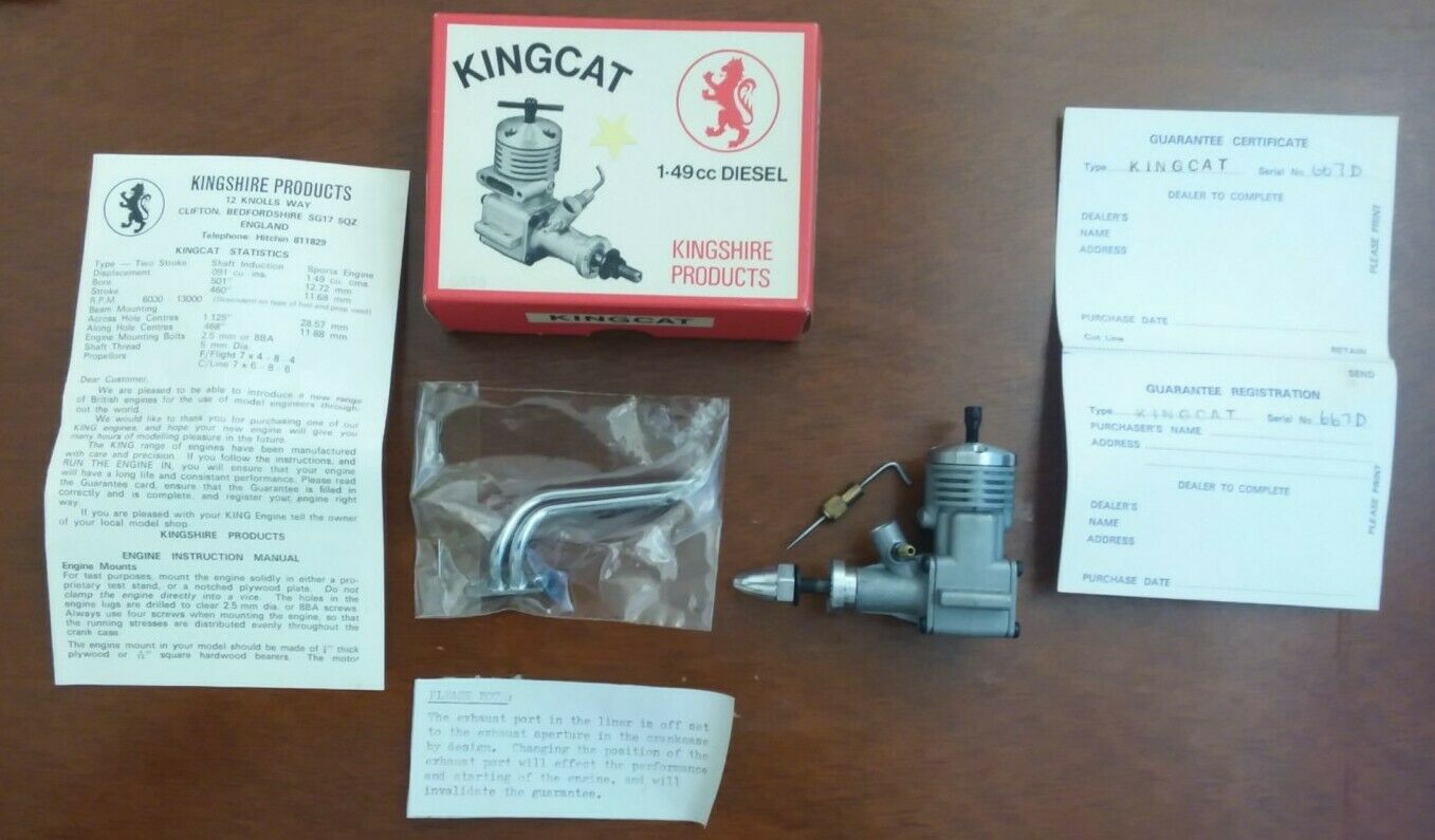 Kingcat Deluxe Kingshire 1.49 Cc Diesel Engine -new Old Stock -nib Vintage