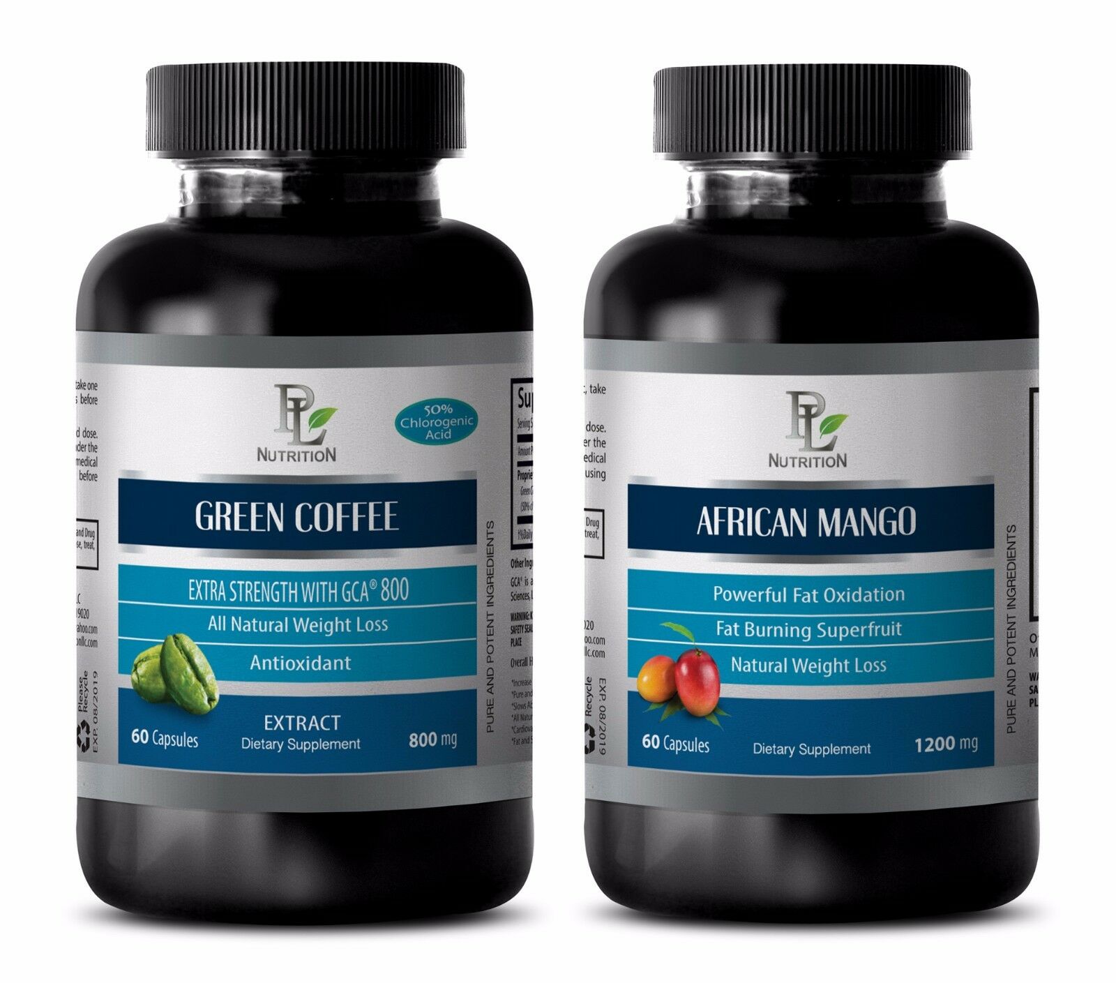Weight Loss Pills For Men - Green Coffee Extract – African Mango Combo - African