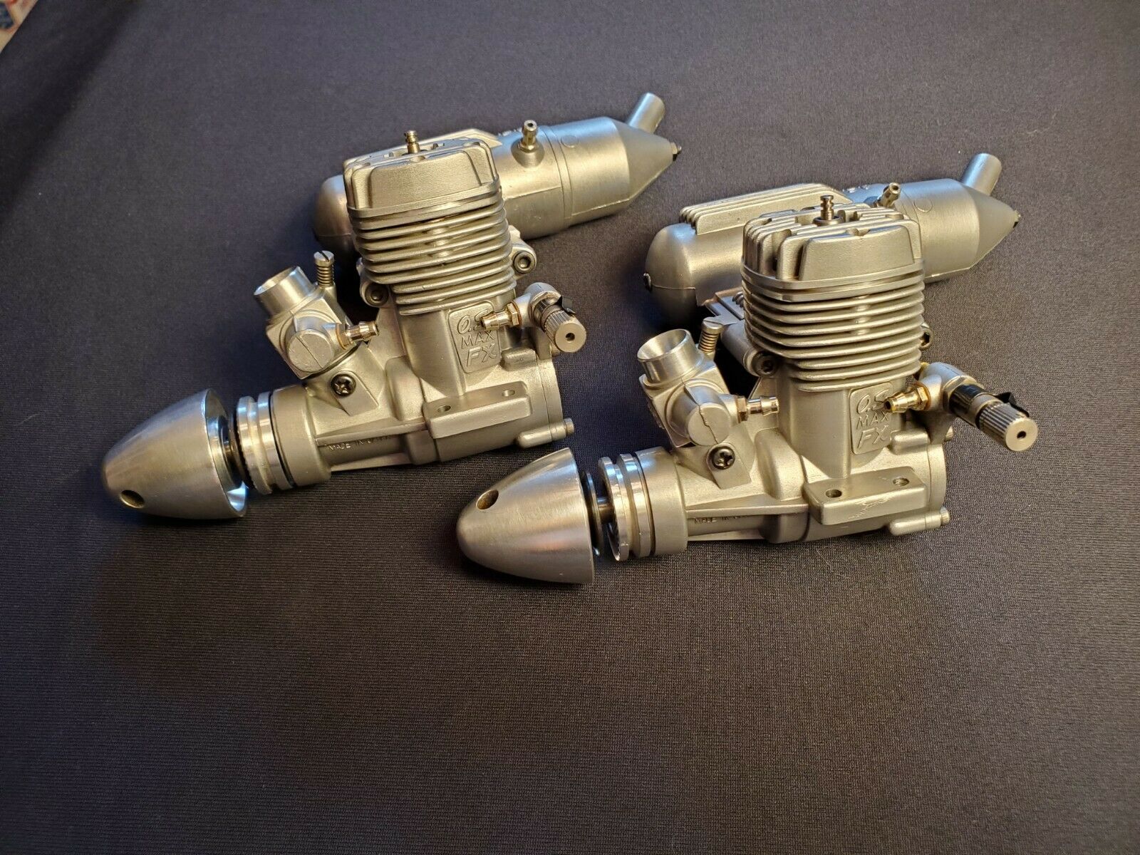 Os Max 25 Fx Twin Rc Engine's With 892 Mufflers, Excellent Condition. Read Disc!