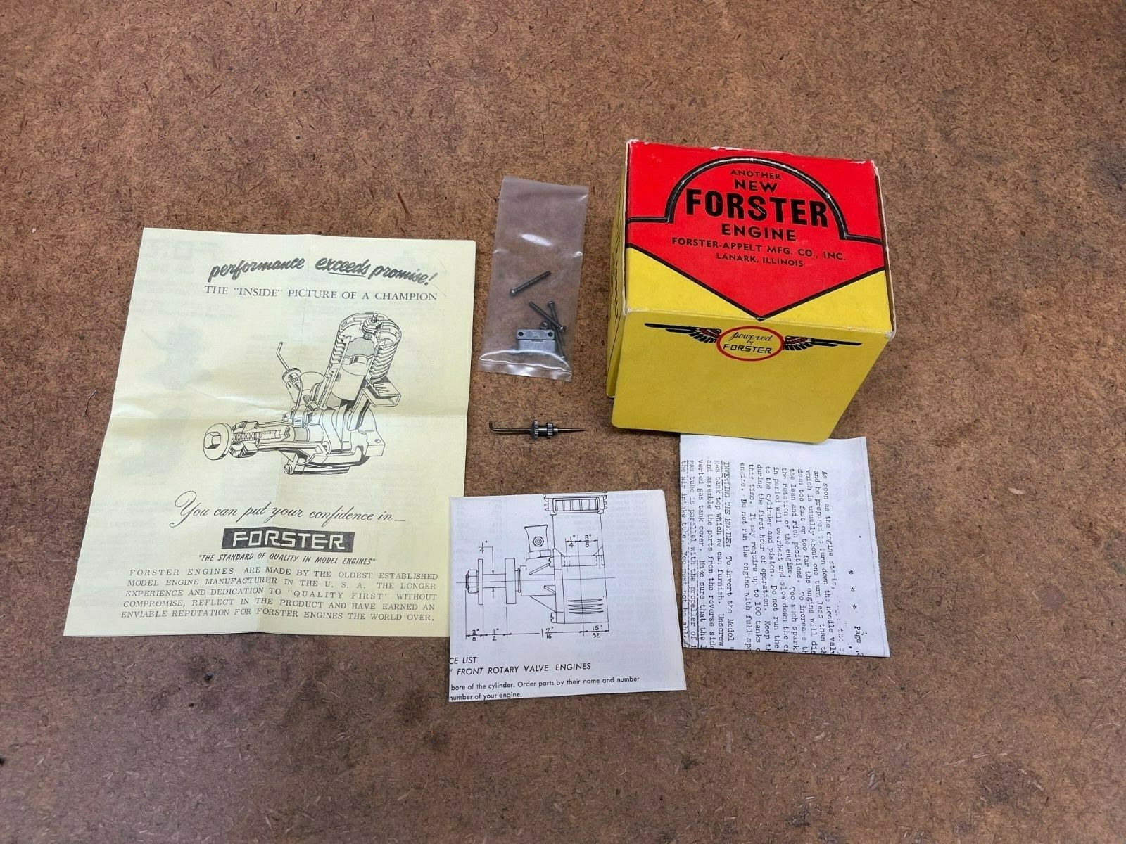 The Forster .29r Spark Ignition Model Airplane Racing Engine