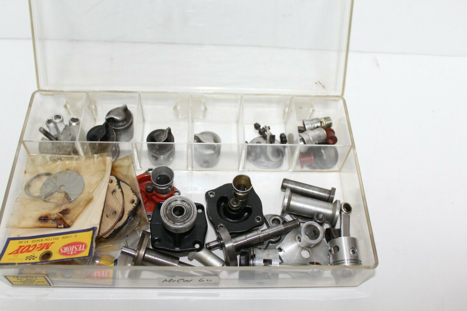 Lot Of Vintage Mccoy Model Airplane Gas Nitro Engines Parts  Model Kit Parts